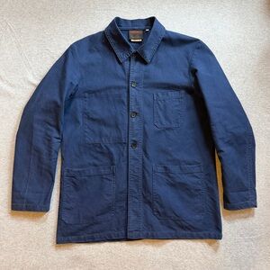 Vetra Chore Coat Navy Twill Size 46 100% Cotton Made in France